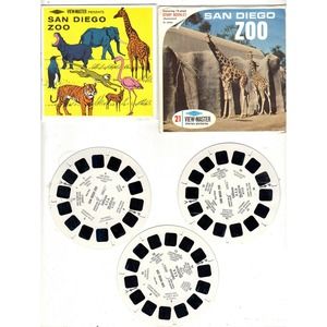 Lot of 3 Vintage Viewmaster Reels - San Diego Zoo - California